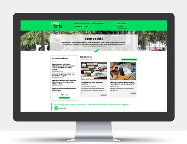 Création de l’identité visuelle et développement du site internet Sport-et-cités.org